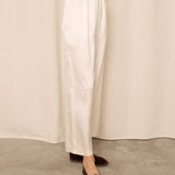 Adele Simpson White Silk Trousers