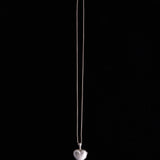 Sterling Silver Heart Locket Necklace with Amethyst Stone
