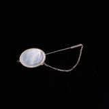 Sterling Silver Mother of Pearl Stick Pin, Made in Italy