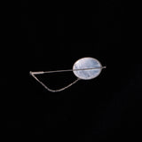 Sterling Silver Mother of Pearl Stick Pin, Made in Italy