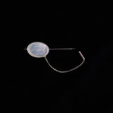 Sterling Silver Mother of Pearl Stick Pin, Made in Italy