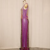 Vivienne Tam Sequined Purple Dress