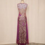 Vivienne Tam Sequined Purple Dress
