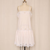 70's Pale Pink Drop Waist Dress
