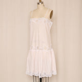 70's Pale Pink Drop Waist Dress