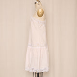 70's Pale Pink Drop Waist Dress