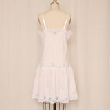 70's Pale Pink Drop Waist Dress