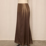 Carmen Marc Valvo Brown Ombre Long Skirt
