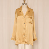 Jack Mulqueen Gold Silk Blouse