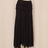 Long Layererd Black Mesh Skirt