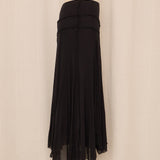 Long Layererd Black Mesh Skirt