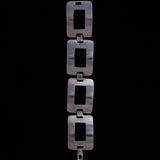 Vintage Sterling Silver Square Link Bracelet