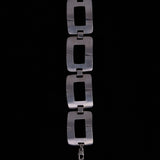 Vintage Sterling Silver Square Link Bracelet