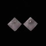 Vintage Sterling Silver Mexico Green Stone Earrings