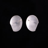 Modernist Sterling Silver Pierced Round Earrings