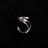 Sterling Silver Long Waves Ring