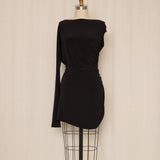 Norma Kamali One Sleeve Dress