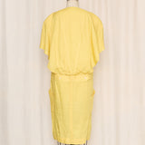 Karl Lagerfeld Vintage Yellow Linen Dress