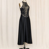JonQuil Black Silk Nightgown
