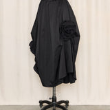 Gracia Black Midi Skirt with Rosettes