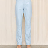 2000s Roberto Cavalli Blue Leather Pants