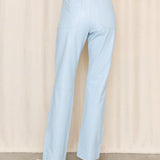 2000s Roberto Cavalli Blue Leather Pants