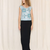 Pierre Cardin Sequined Blue Top