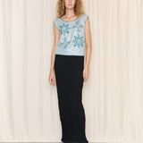 Pierre Cardin Sequined Blue Top