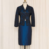 Versus Versace Vintage Blue Lace Skirt Suit