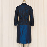 Versus Versace Vintage Blue Lace Skirt Suit