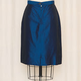 Versus Versace Vintage Blue Lace Skirt Suit