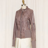 Jkt NYC Dusty Brown Moto Jacket