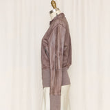 Jkt NYC Dusty Brown Moto Jacket