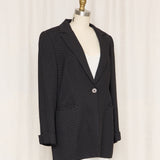 Vintage Giorgio Armani Black and Brown Patterned Blazer