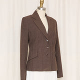 Vintage Brown Wool Blend Blazer