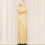 Gold Draped One-Shoulder Dress Overlay
