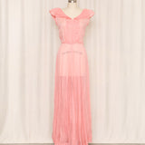 1930s Coral Gown with Sailor Collar