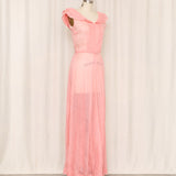 1930s Coral Gown with Sailor Collar