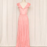 1930s Coral Gown with Sailor Collar