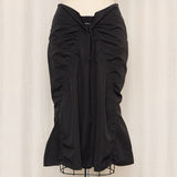 Jil Sander Black Drawstring Flared Skirt