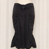 Jil Sander Black Drawstring Flared Skirt