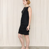 Lee Jordan Black Dress with Fringe