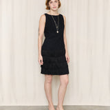 Lee Jordan Black Dress with Fringe