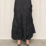 Rohen Chen Black Crinkled Skirt