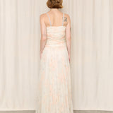 Antique Floral Chiffon Dress as is