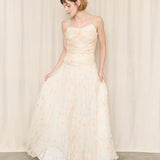 Antique Floral Chiffon Dress as is