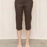 Patrizia Pepe Olive Wool Capri