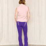 Moschino Jeans Pink Knit Pom Pom Top