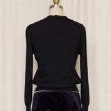 Prada Vintage V Neck Black Cardigan