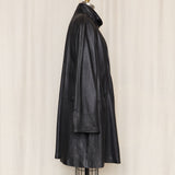 Plantation INN by Paskin Issey Miyake Black Leather Coat